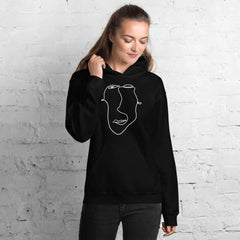 Abstract Minimal Line Art Drawing of a Face Unisex Hoodie | Boutique In USA, Hoodie, $ 51.24, A Moment Of Now™