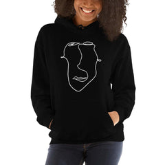 Abstract Minimal Line Art Drawing of a Face Unisex Hoodie | Boutique In USA, Hoodie, $ 51.24, A Moment Of Now™