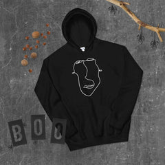 Abstract Minimal Line Art Drawing of a Face Unisex Hoodie | Boutique In USA, Hoodie, $ 51.24, A Moment Of Now™