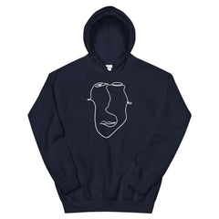 Abstract Minimal Line Art Drawing of a Face Unisex Hoodie | Boutique In USA, Hoodie, $ 51.24, A Moment Of Now™