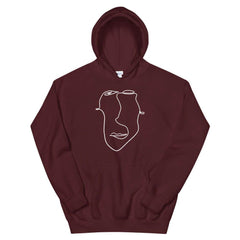 Abstract Minimal Line Art Drawing of a Face Unisex Hoodie | Boutique In USA, Hoodie, $ 51.24, A Moment Of Now™
