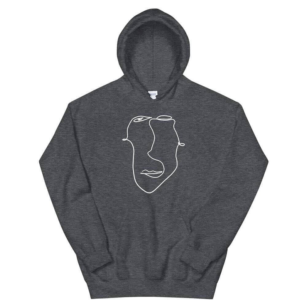 Abstract Minimal Line Art Drawing of a Face Unisex Hoodie | Boutique In USA, Hoodie, $ 51.24, A Moment Of Now™