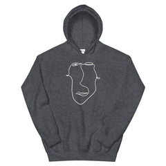 Abstract Minimal Line Art Drawing of a Face Unisex Hoodie | Boutique In USA, Hoodie, $ 51.24, A Moment Of Now™