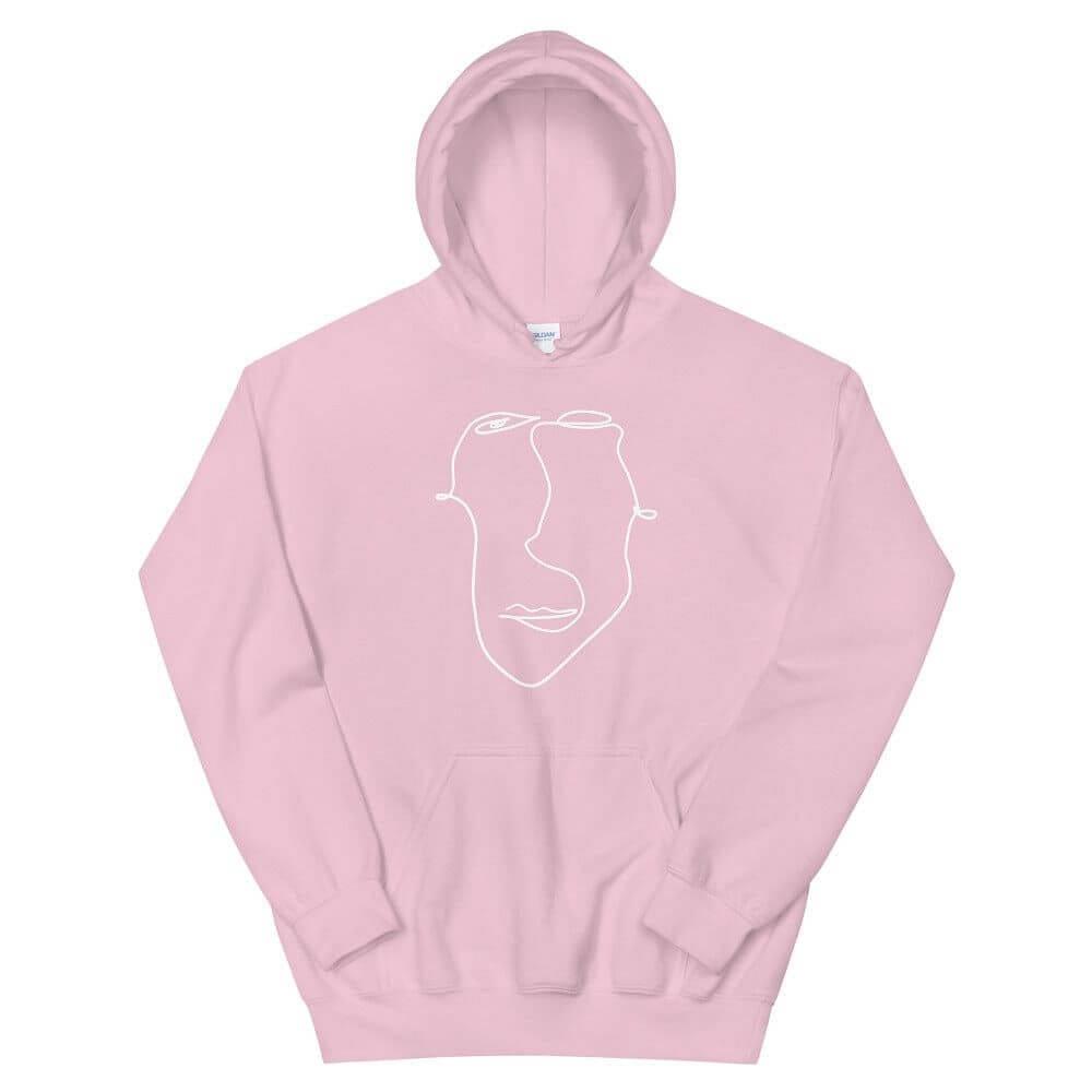 Abstract Minimal Line Art Drawing of a Face Unisex Hoodie | Boutique In USA, Hoodie, $ 51.24, A Moment Of Now™