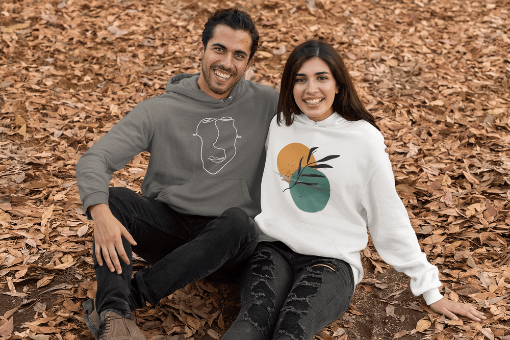 Abstract Minimal Line Art Drawing of a Face Unisex Hoodie | Boutique In USA, Hoodie, $ 51.24, A Moment Of Now™