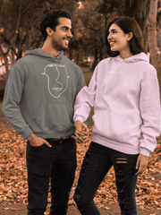 Abstract Minimal Line Art Drawing of a Face Unisex Hoodie | Boutique In USA, Hoodie, $ 51.24, A Moment Of Now™
