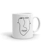 Abstract Minimal Line Art of a Face 10012020 Coffee Tea Cup Mug, Mug, $ 17.50, A Moment Of Now™