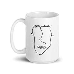 Abstract Minimal Line Art of a Face 10012020 Coffee Tea Cup Mug, Mug, $ 17.50, A Moment Of Now™