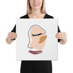 Abstract Minimalist Line Art Cracked Face Canvas, Canvas, $ 58.95, A Moment Of Now™