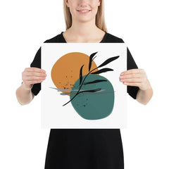 Abstract Minimalist Line Art Drawing Botanical Night By The Sea Matte Poster, Poster, $ 30.00, A Moment Of Now™