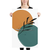 Abstract Minimalist Line Art Drawing - Botanical Night By The Sea Matte Poster, Poster, $ 43.00, A Moment Of Now™