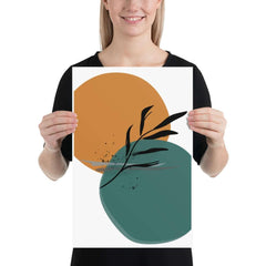 Abstract Minimalist Line Art Drawing - Botanical Night By The Sea Matte Poster, Poster, $ 36.50, A Moment Of Now™