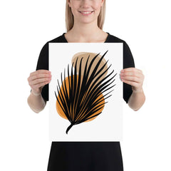 Abstract Palm Leaf and Stones Minimal Mid Century Modern Art Matte Poster, Poster, $ 33.00, A Moment Of Now™