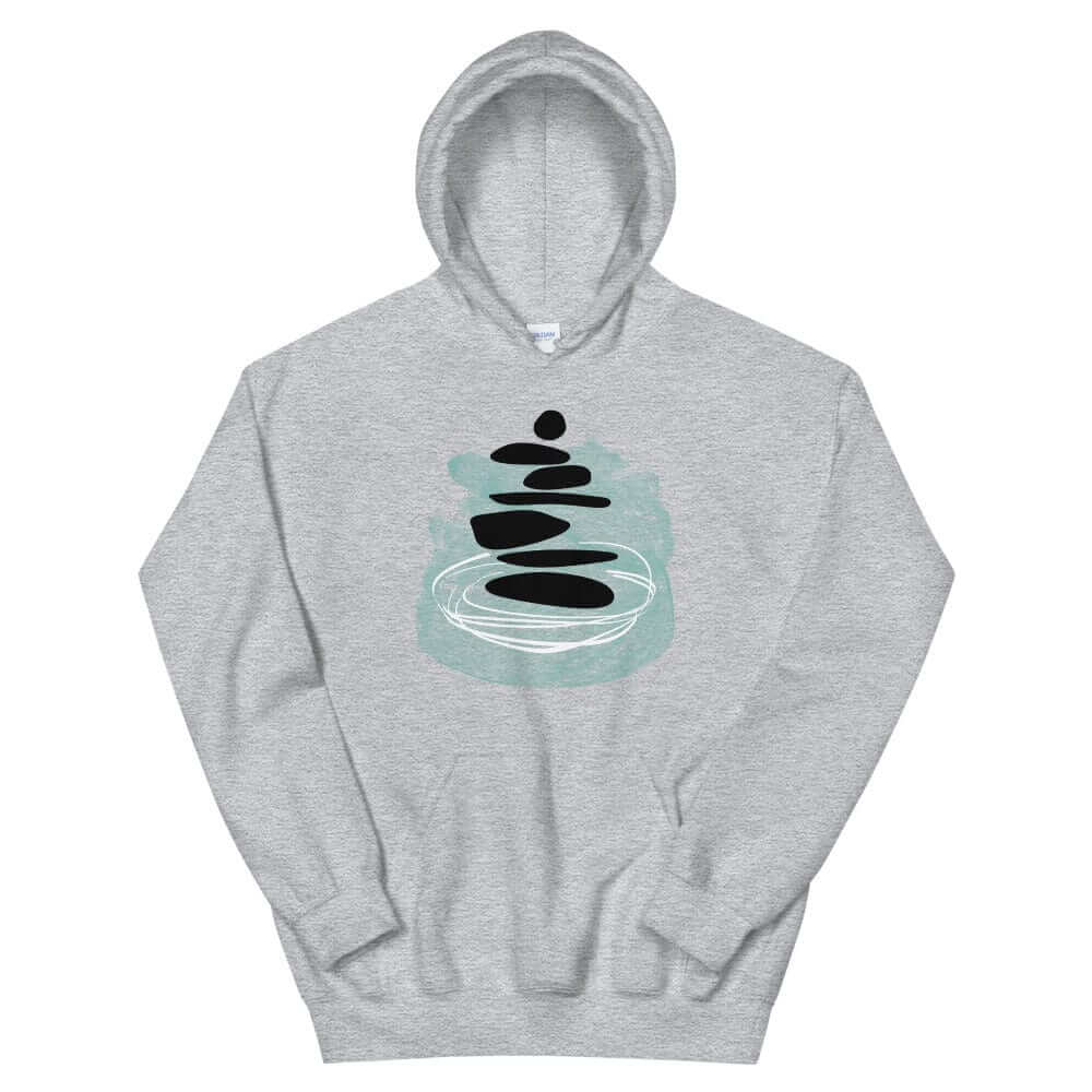 Balancing Rocks Stacked Zen Stones Minimal Abstract Shape Art Unisex Hoodie, Hoodie, $ 48.75, A Moment Of Now™