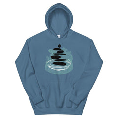 Balancing Rocks Stacked Zen Stones Minimal Abstract Shape Art Unisex Hoodie, Hoodie, $ 48.75, A Moment Of Now™