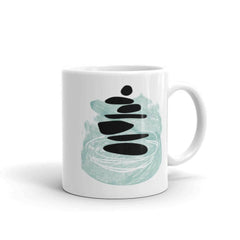Balancing Rocks Zen Stacked Stones Minimal Abstract Shape Art Coffee Tea Cup Mug, Mug, $ 17.50, A Moment Of Now™