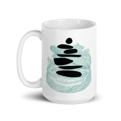 Balancing Rocks Zen Stacked Stones Minimal Abstract Shape Art Coffee Tea Cup Mug, Mug, $ 17.50, A Moment Of Now™