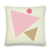 Beige Pink Geometric Style Premium Decorative Throw Pillow Cushion, Throw Pillows, $ 71.50, A Moment Of Now™