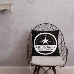Believe it. Feel it. It's Yours. The Law Of Attraction Decorative Throw Pillow Cushion - Black, Throw Pillows, $ 64.50, A Moment Of Now™