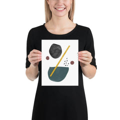 Beto Uncertain Abstract Shape Minimal Mid Century Scandi Art Matte Poster, Poster, $ 21.00, A Moment Of Now™