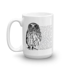 Black and White Owl Graphic and Facts About Owls Texts Coffee Tea Mug Cup, Mugs, $ 17.50, A Moment Of Now™