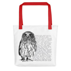 Black and White Owl Graphic and Facts About Owls Texts Grocery Tote Shopping Bag, Bags, $ 29.00, A Moment Of Now™