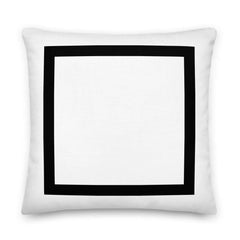 Black Border Solid White Premium Decorative Accent Throw Pillow Cushion, Pillows, $ 65.00, A Moment Of Now™