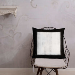 Black Brush Border On White Modern Art Accent Pillow Cushion, Throw Pillows, $ 52.50, A Moment Of Now™