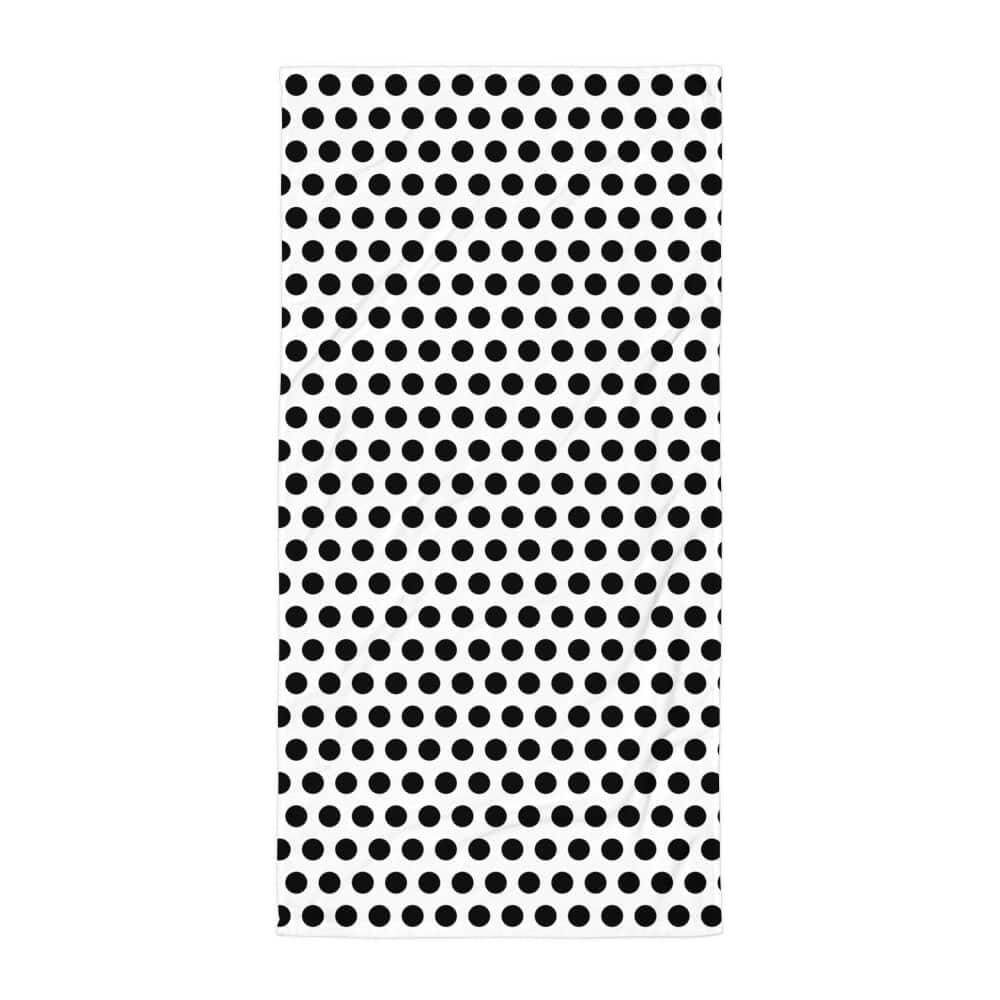Black on White Polka Dots Beach Bath Towel, Towel, $ 42.95, A Moment Of Now™