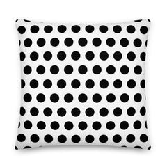 Black Polka Dots on White Premium Decorative Accent Throw Pillow Cushion, Pillow, $ 71.50, A Moment Of Now™