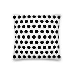 Black Polka Dots on White Premium Decorative Accent Throw Pillow Cushion, Pillow, $ 64.50, A Moment Of Now™
