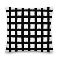 Black Square Geometric Decorative Accent Throw Pillow Cushion, Pillow, $ 71.50, A Moment Of Now™