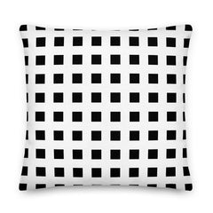 Black Square Geometric Pattern Decorative Throw Pillow Cushion, Pillow, $ 71.50, A Moment Of Now™