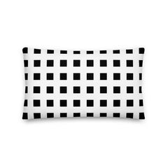 Black Square Geometric Pattern Decorative Throw Pillow Cushion, Pillow, $ 61.50, A Moment Of Now™