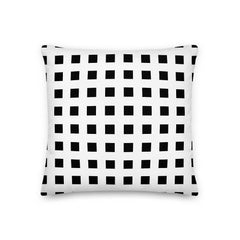 Black Square Geometric Pattern Decorative Throw Pillow Cushion, Pillow, $ 64.50, A Moment Of Now™