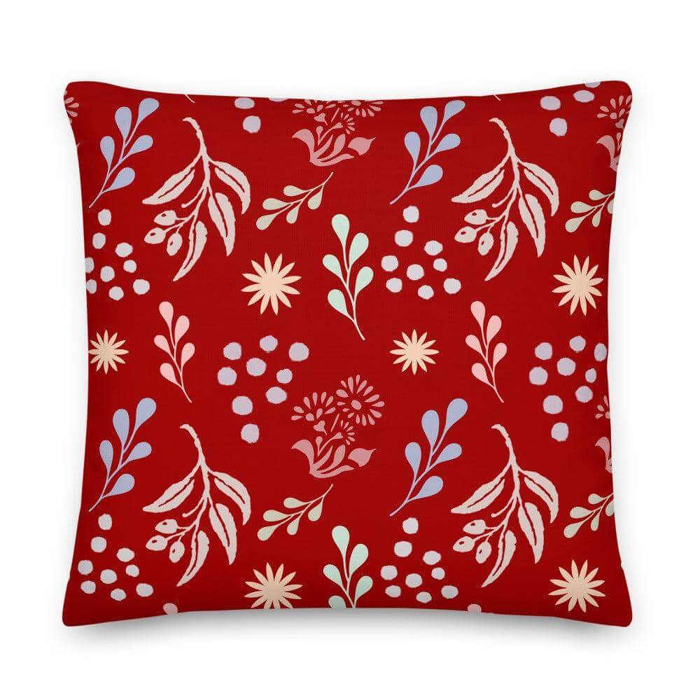 Bohemian Christy Decorative Throw Pillow Cushion - Dark Apple Red, Pillow, $ 64.50, A Moment Of Now™