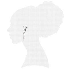 Boho Minimalist Hand Hammered Feather Bar Drop Dangle Silver Earrings, Earrings, $ 19.99, A Moment Of Now™