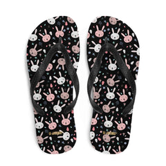 Bunnies on Black Flip-Flops, Flip Flops, $ 30.95, A Moment Of Now™