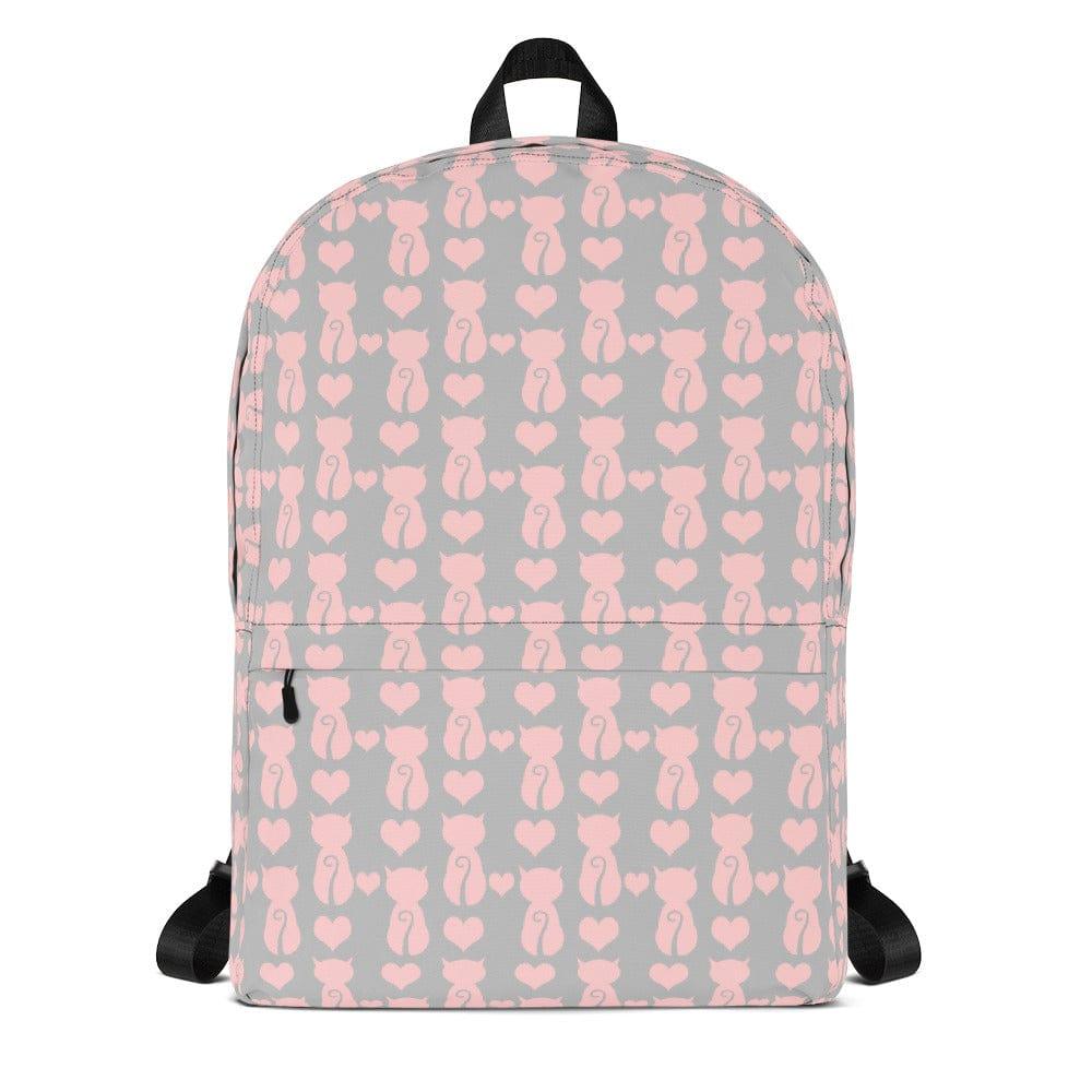 Cat and It's Tail Pink Grey Backpack, Backpack, $ 69.00, A Moment Of Now™