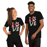 Cat 。Paw 。 Love 。 Pastel Color Graphic Short-Sleeve Unisex Tee T-Shirt, Tees, $ 30.44, A Moment Of Now™