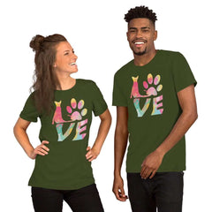 Cat 。Paw 。 Love 。 Pastel Color Graphic Short-Sleeve Unisex Tee T-Shirt, Tees, $ 30.44, A Moment Of Now™
