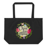 Cherish Each Moment Spring flowers Hygge Lifestyle Inspirational Quote Large Organic Tote Bag, Bags - Shopping bags, $ 29.00, A Moment Of Now™