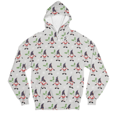 Christmas Holiday Gnome Pattern Ugly Sweatshirt Light Grey Unisex Hoodie, Hoodie, $ 80.00, A Moment Of Now™