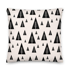 Christmas Holiday Tree Pattern Black Decorative Throw Pillow Cushion, Pillow, $ 64.50, A Moment Of Now™