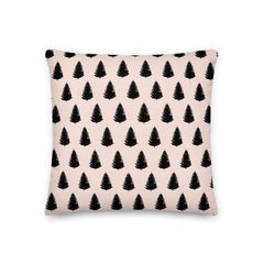 Christmas Tree Holiday Black Light Pink Decorative Throw Pillow Cushion, Pillow, $ 64.50, A Moment Of Now™