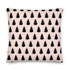 Christmas Tree Holiday Black Light Pink Decorative Throw Pillow Cushion, Pillow, $ 71.50, A Moment Of Now™