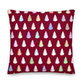 Christmas Tree Holiday Burgundy Decorative Throw Pillow Cushion, Pillow, $ 71.50, A Moment Of Now™