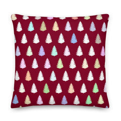 Christmas Tree Holiday Burgundy Decorative Throw Pillow Cushion, Pillow, $ 71.50, A Moment Of Now™