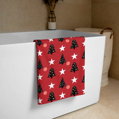 Christmas Tree Holiday Pattern Beach Bath Towel, Towel, $ 42.95, A Moment Of Now™