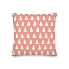 Christmas Tree Holiday White & Pink Decorative Throw Pillow Cushion, Pillow, $ 64.50, A Moment Of Now™